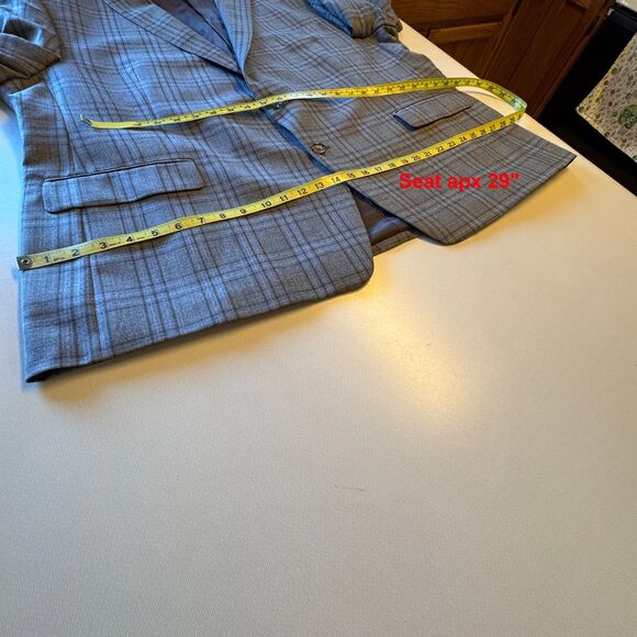 VTG Ralph Ralph Lauren Classic Sport Mens Sz 52R Brown Plaid Wool Blend Blazer - Picture 5 of 16